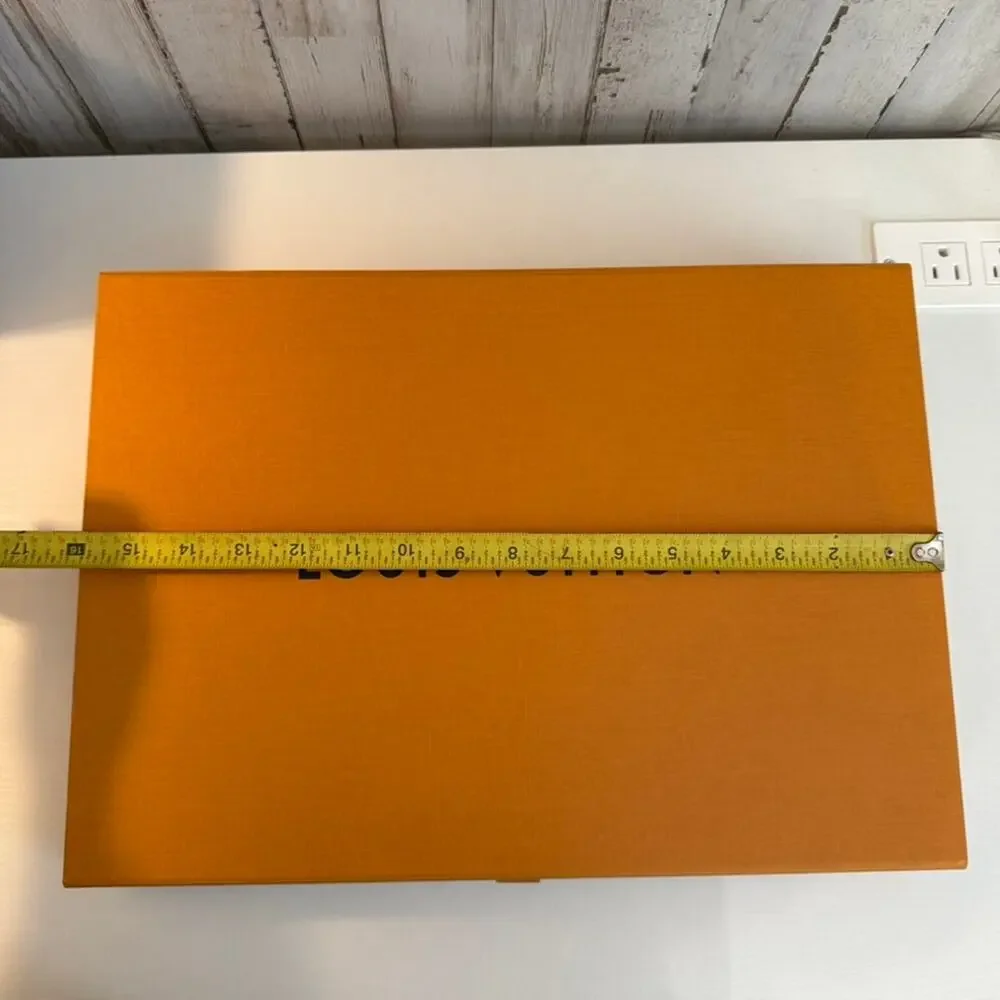 Louis Vuitton Empty Gift Box Large Orange Magnetic Book Style Monogram Tab